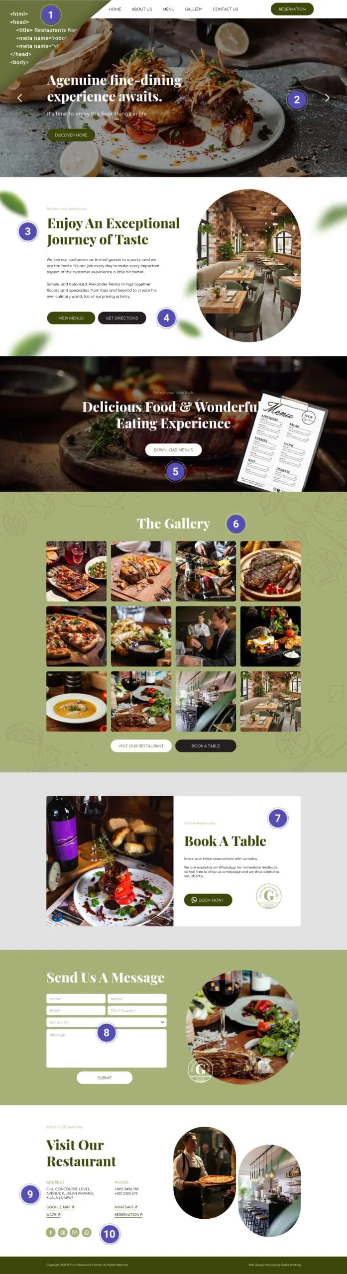 restaurant web design malaysia
