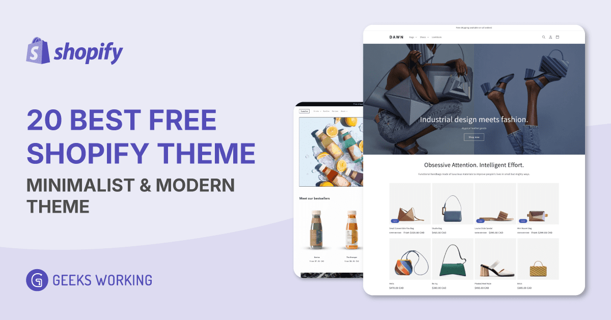 20 Best Free Shopify Theme